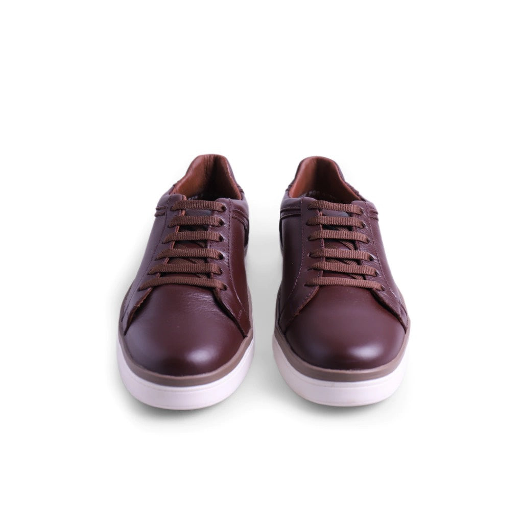 sneakers de piel cafe napa / estilo urban comodity mod 9000