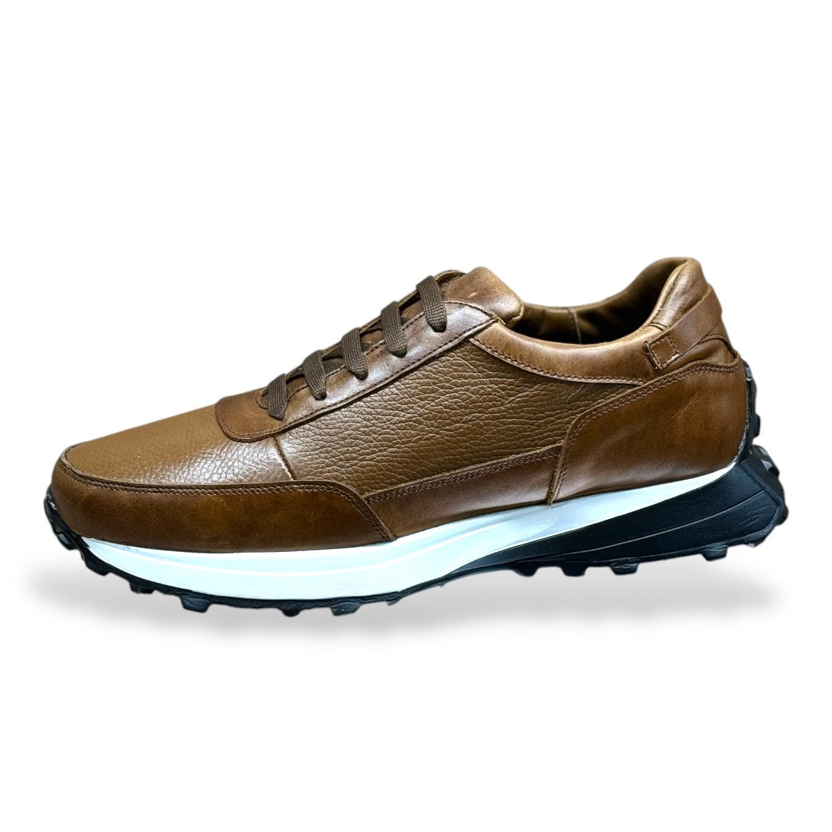 sneaker de piel de venado miel shedron mod 20k