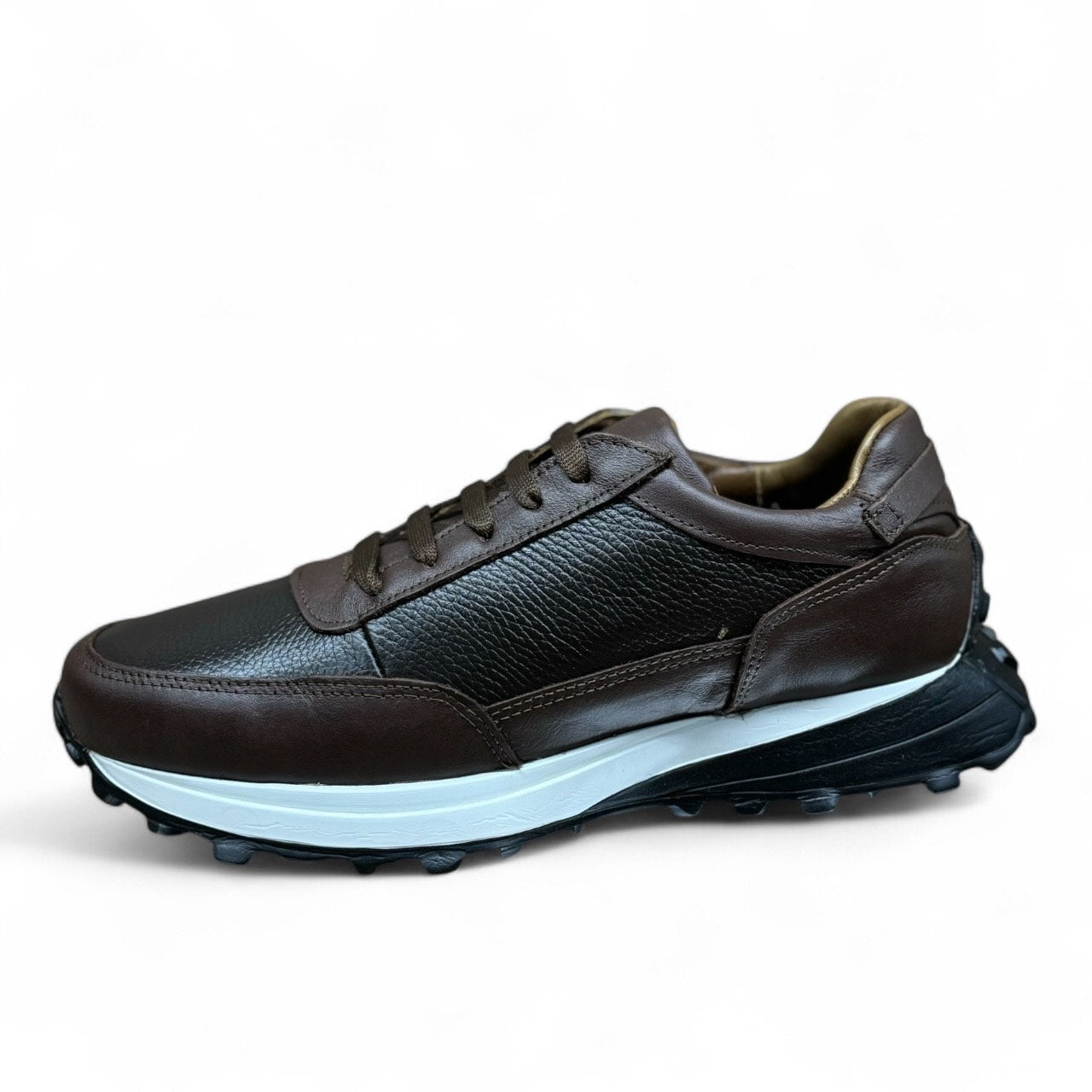 sneaker de piel vino napa cholocate venado flother mod 20k