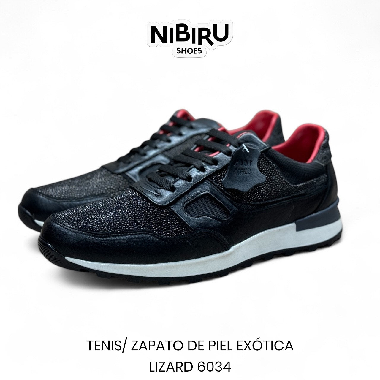 tenis de piel flother toro / piel legitima de mantarraya 6034