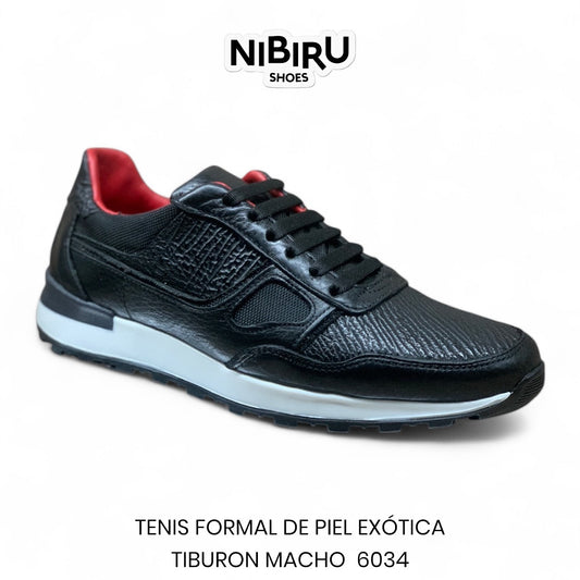 tenis de piel flother toro / piel legitima de tiburon shark 6034