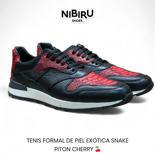 tenis de piel flother toro / piel legitima de vibora snake cherry