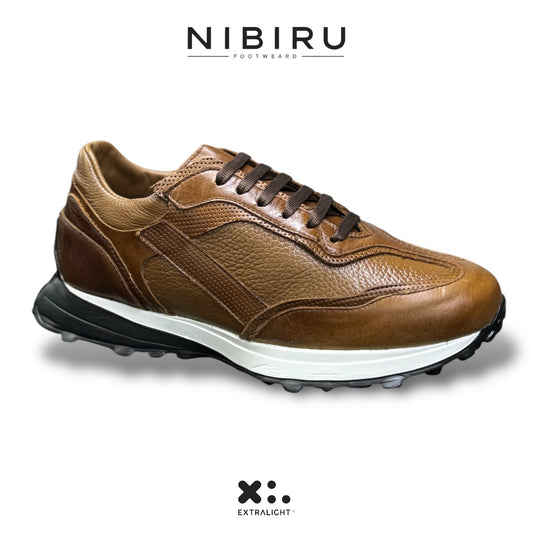 sneaker de piel venado color miel shedron crazy mod 20k11 suela extraligera