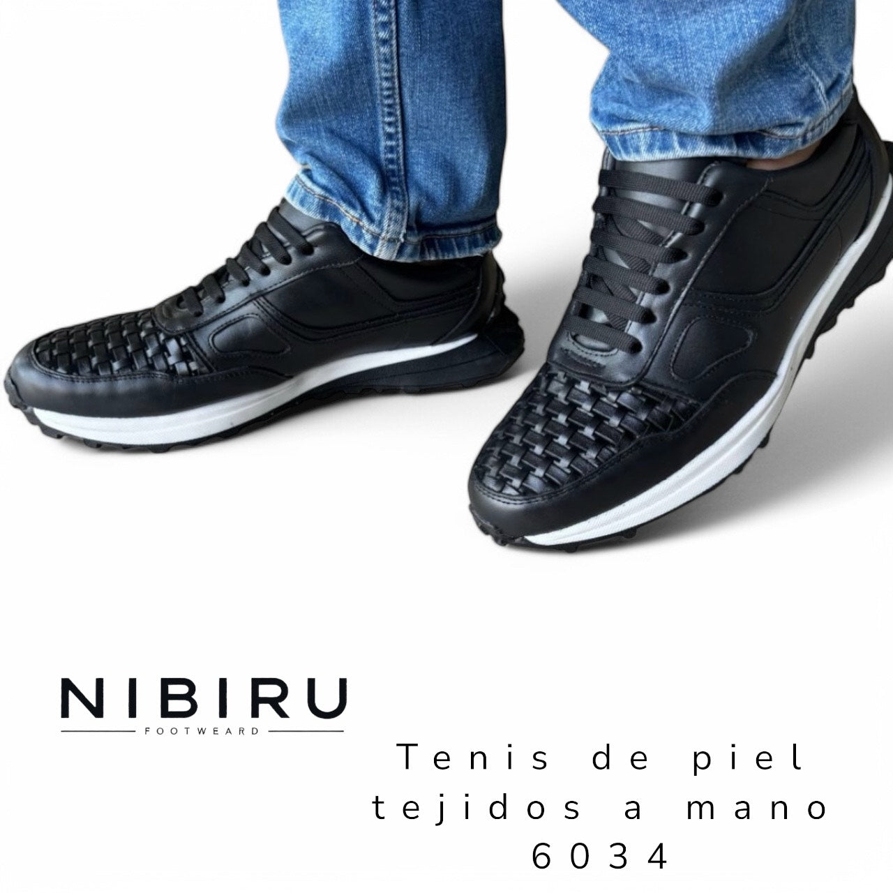 Tenis de piel 6034 - tejido artesanal