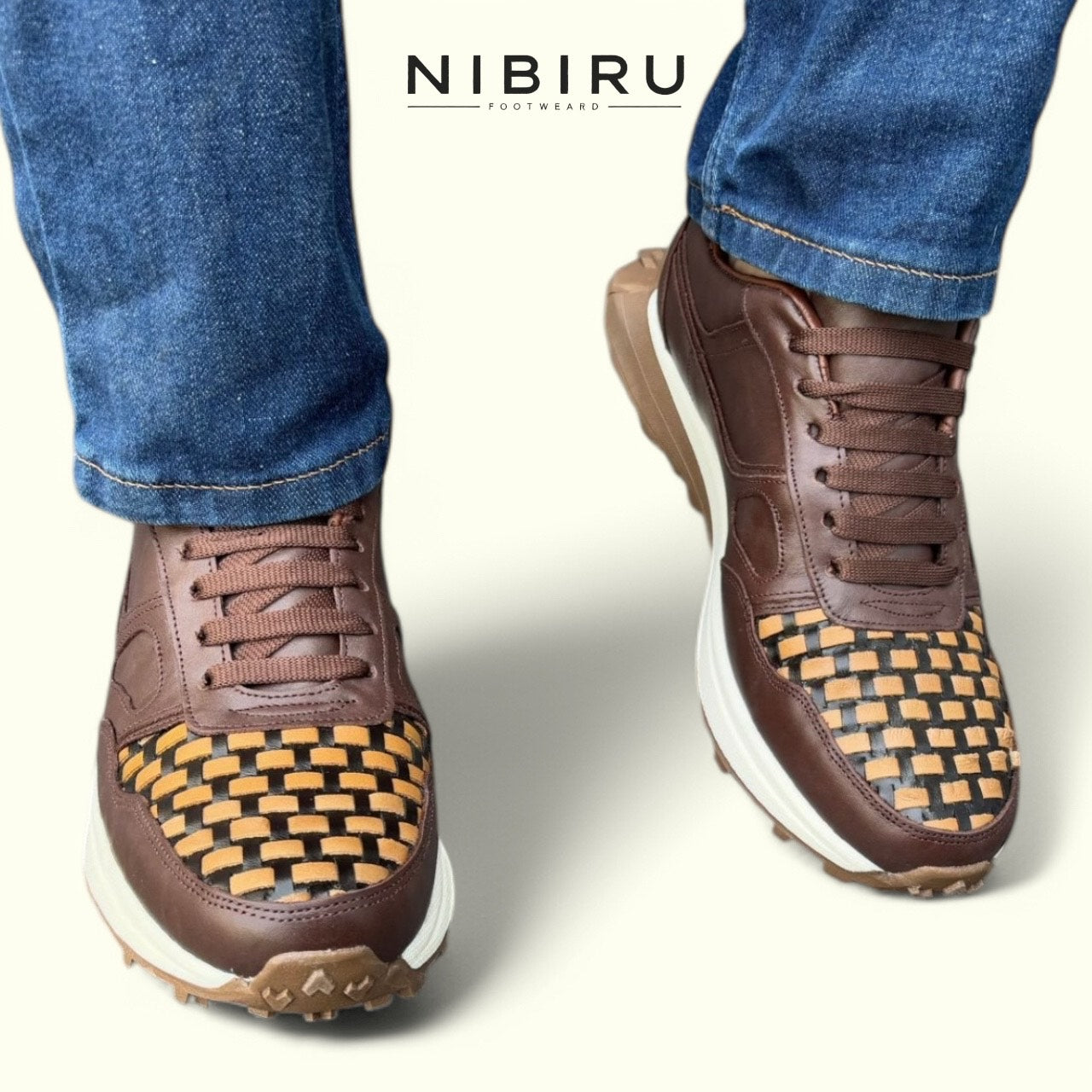 Tenis de piel 6034 - tejido artesanal