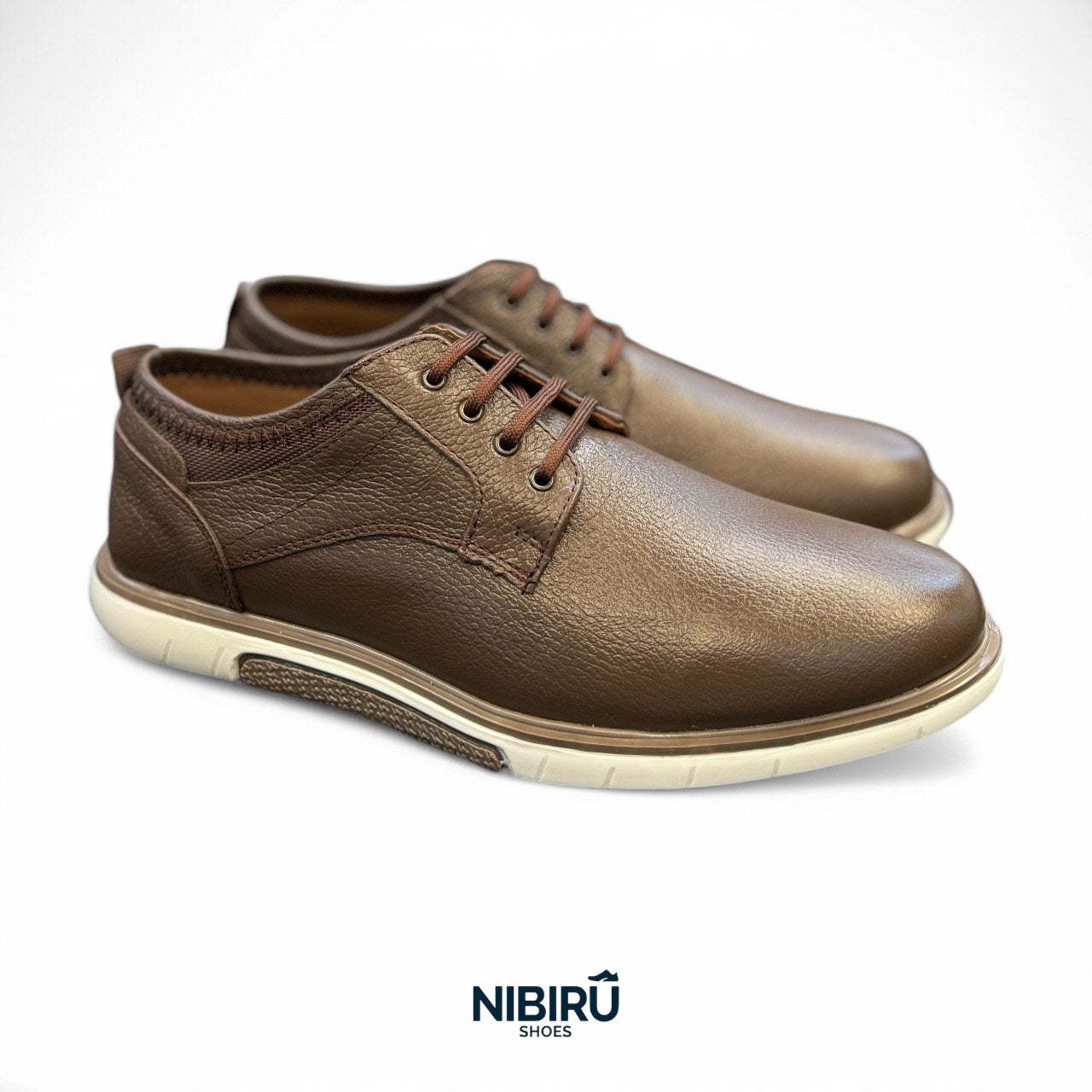 zapatos de piel cafe montana flother 1026