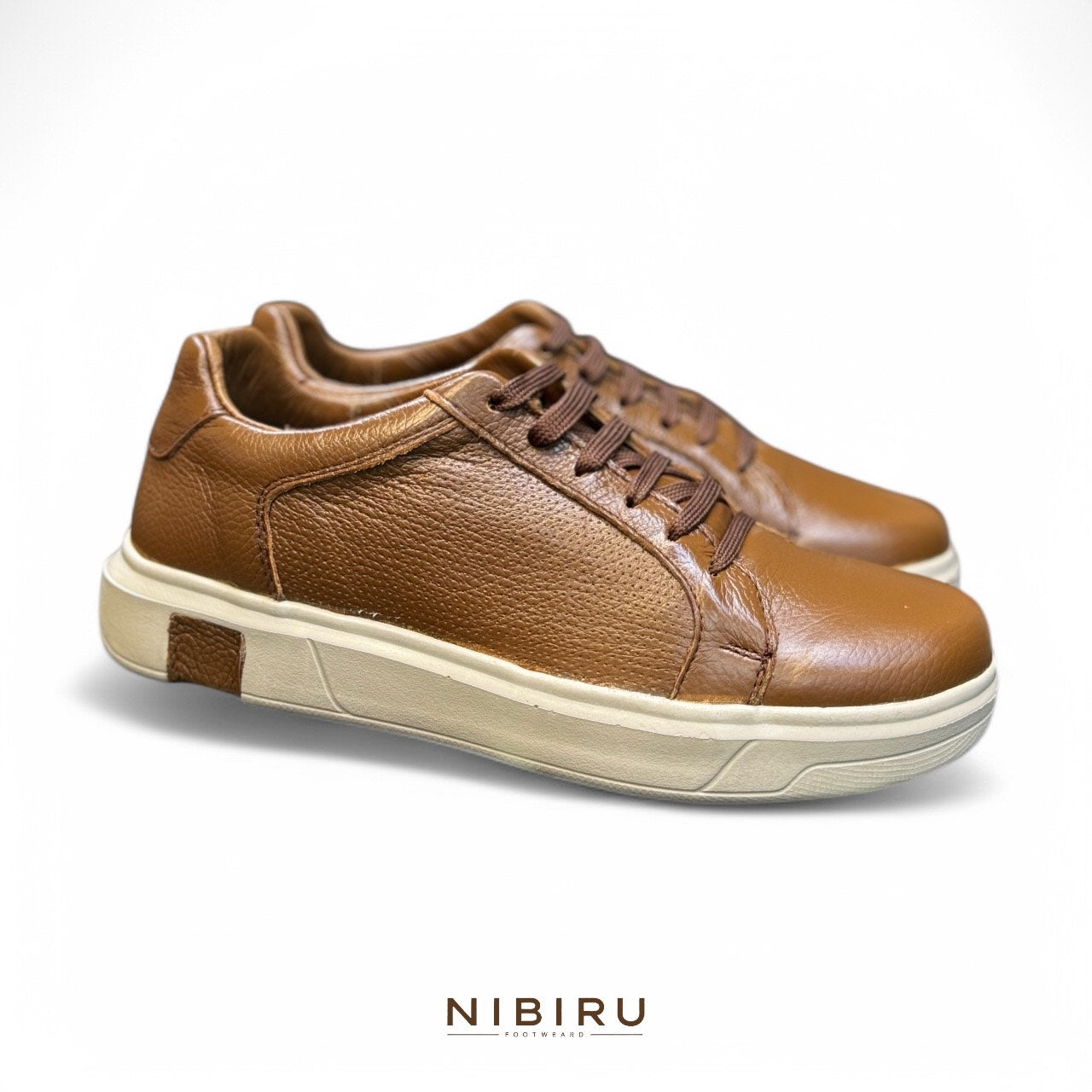 sneakers de piel venado miel suela ultraligera 9000