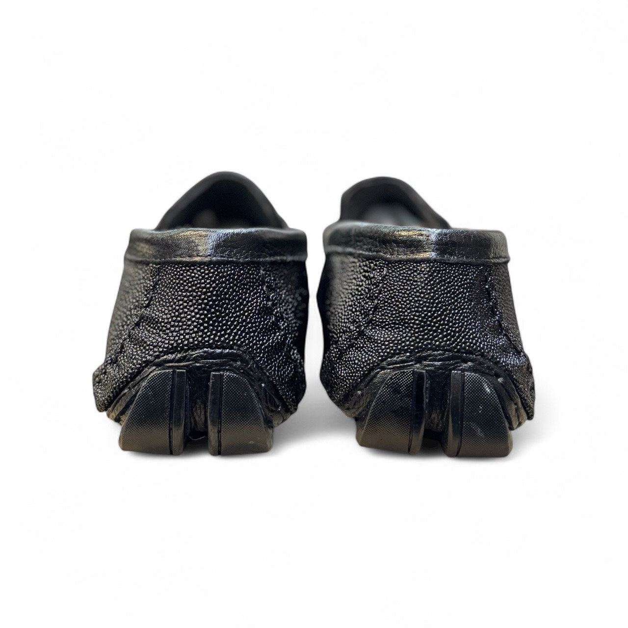 mocasines imperioly de piel legitimo mantarraya / stingray diamond  full black