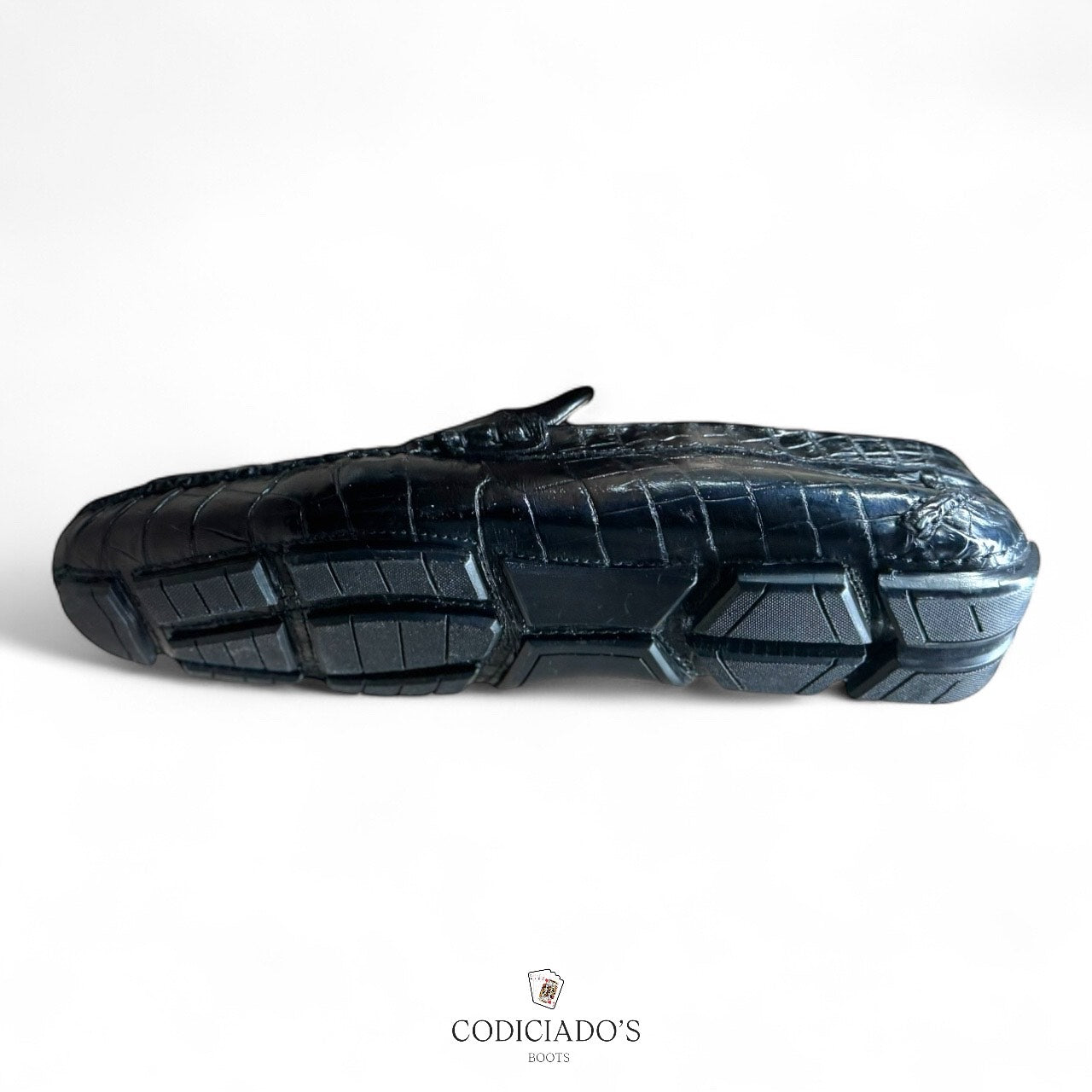 mocasines bruce wayne de piel legitimo cocodrilo full black