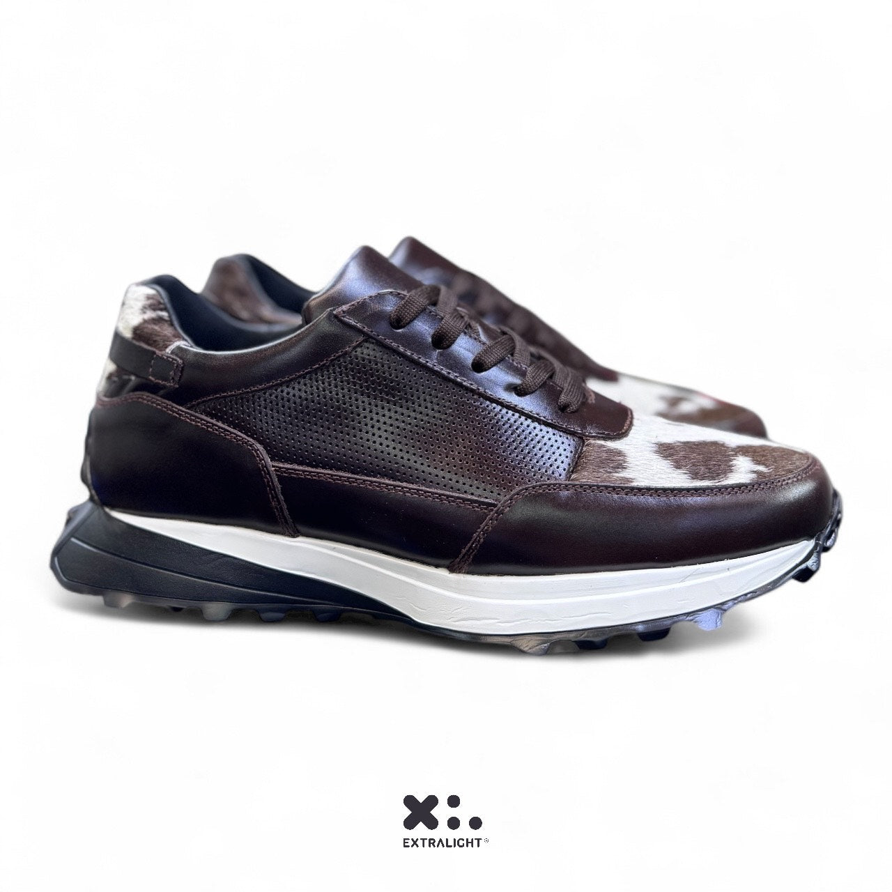 sneaker de piel venado / piel pelo cafe vaca legitimo 20k extralight