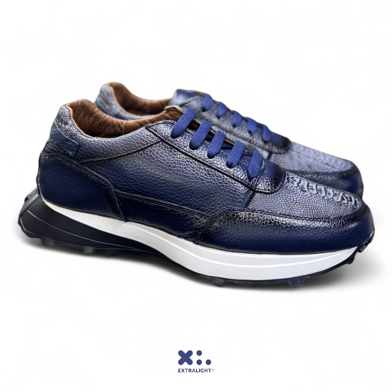 sneaker de piel venado marino piel pata avestruz nobuck sky 20k extralight