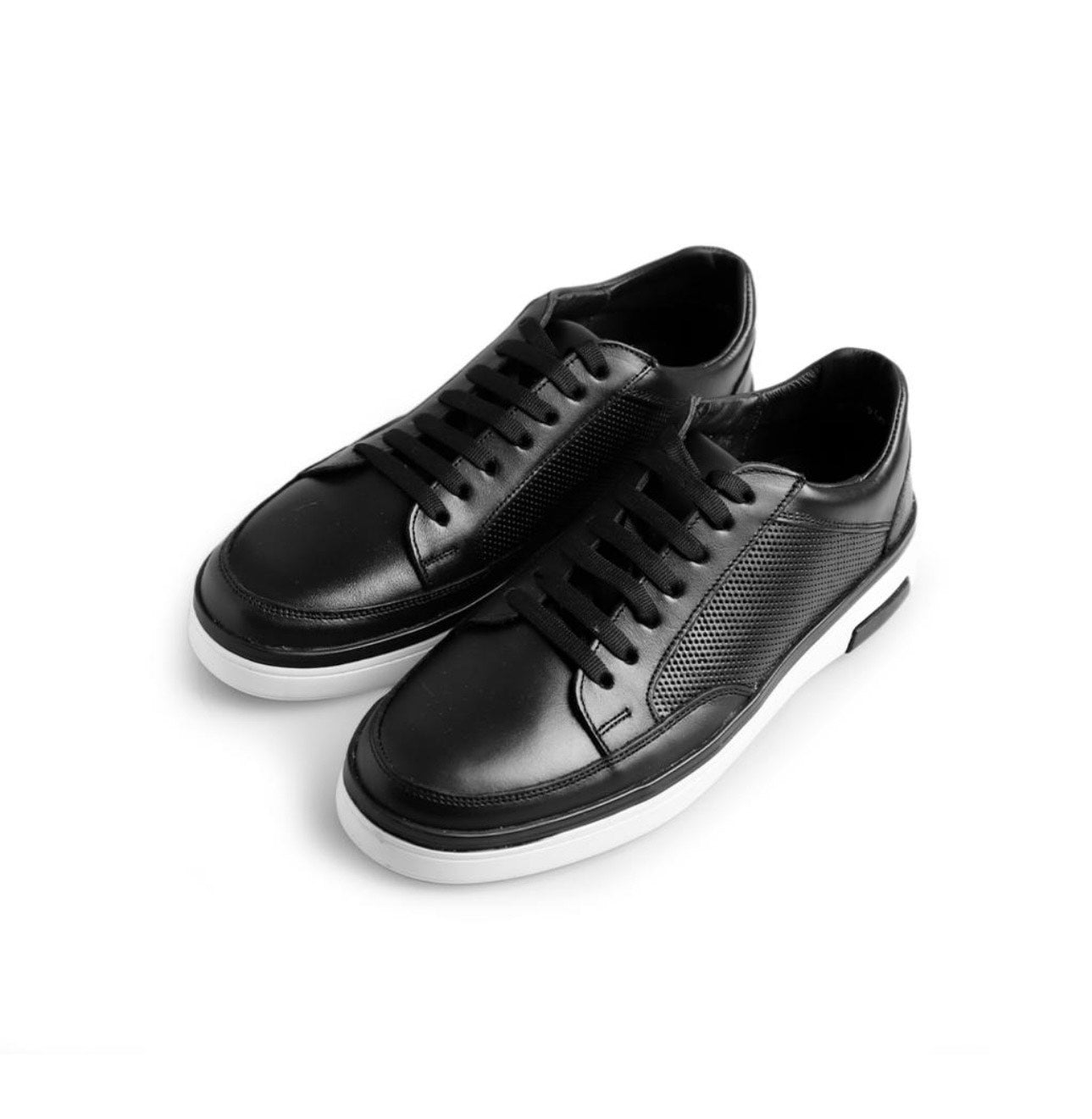 sneakers de piel negro napa / grabado punto mod 9002