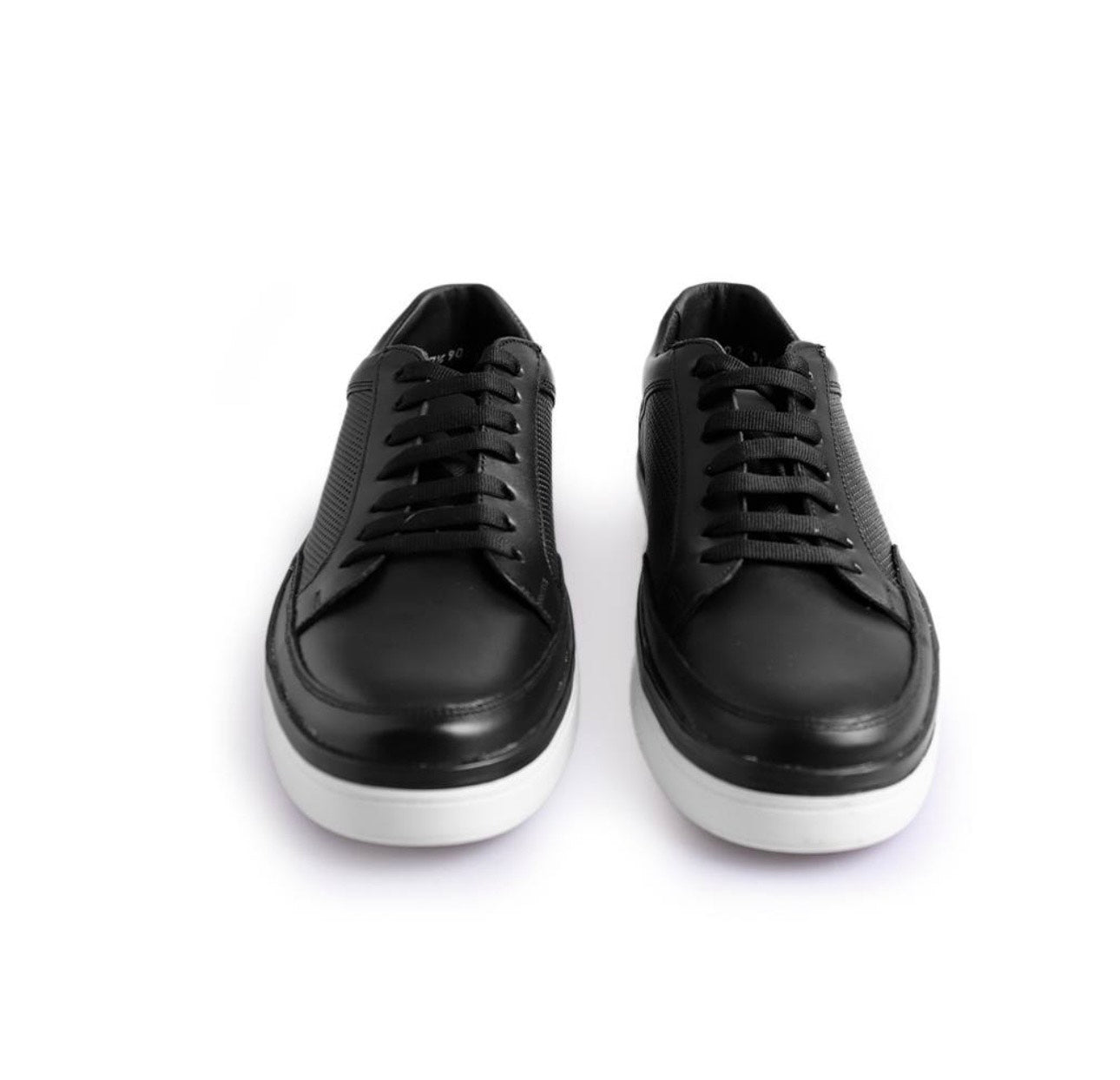 sneakers de piel negro napa / grabado punto mod 9002